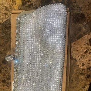 Top Five Diamond Handle, Cross-Body Clutch Purse.